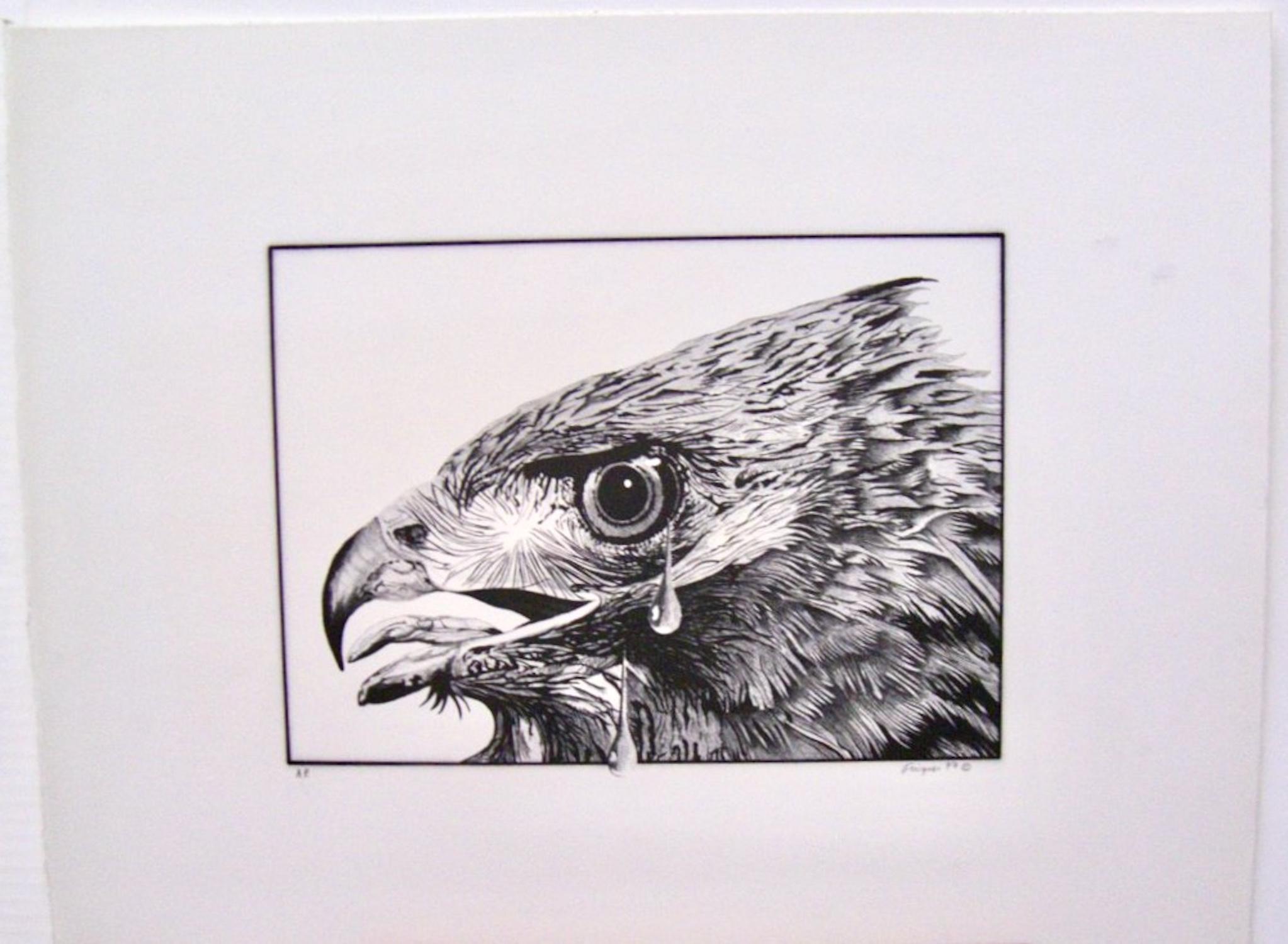 Michael Knigin, Golden Eagle, 1979, lithograph For Sale 1