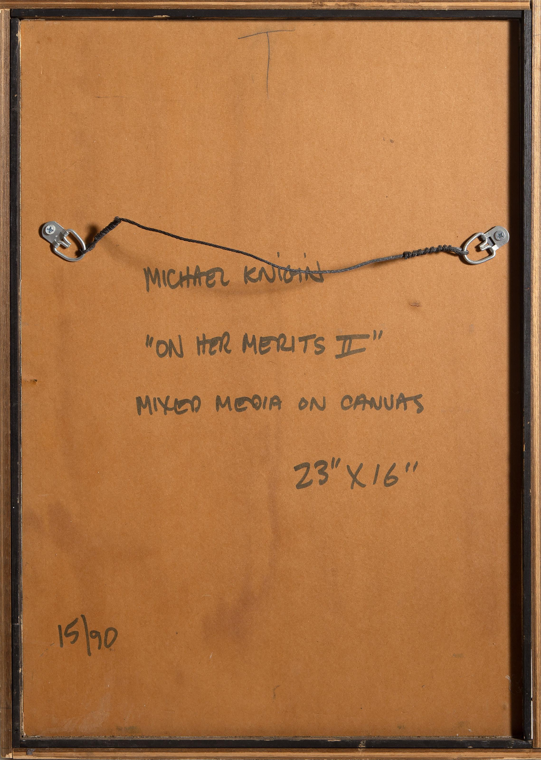 On Her Merits II, Pop Art Chromogenic Print on Canvas by Michael Knigin For Sale 3