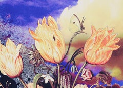 Carnation rouge d'après Brueghel, technique mixte et impression numérique de Michael Knigin