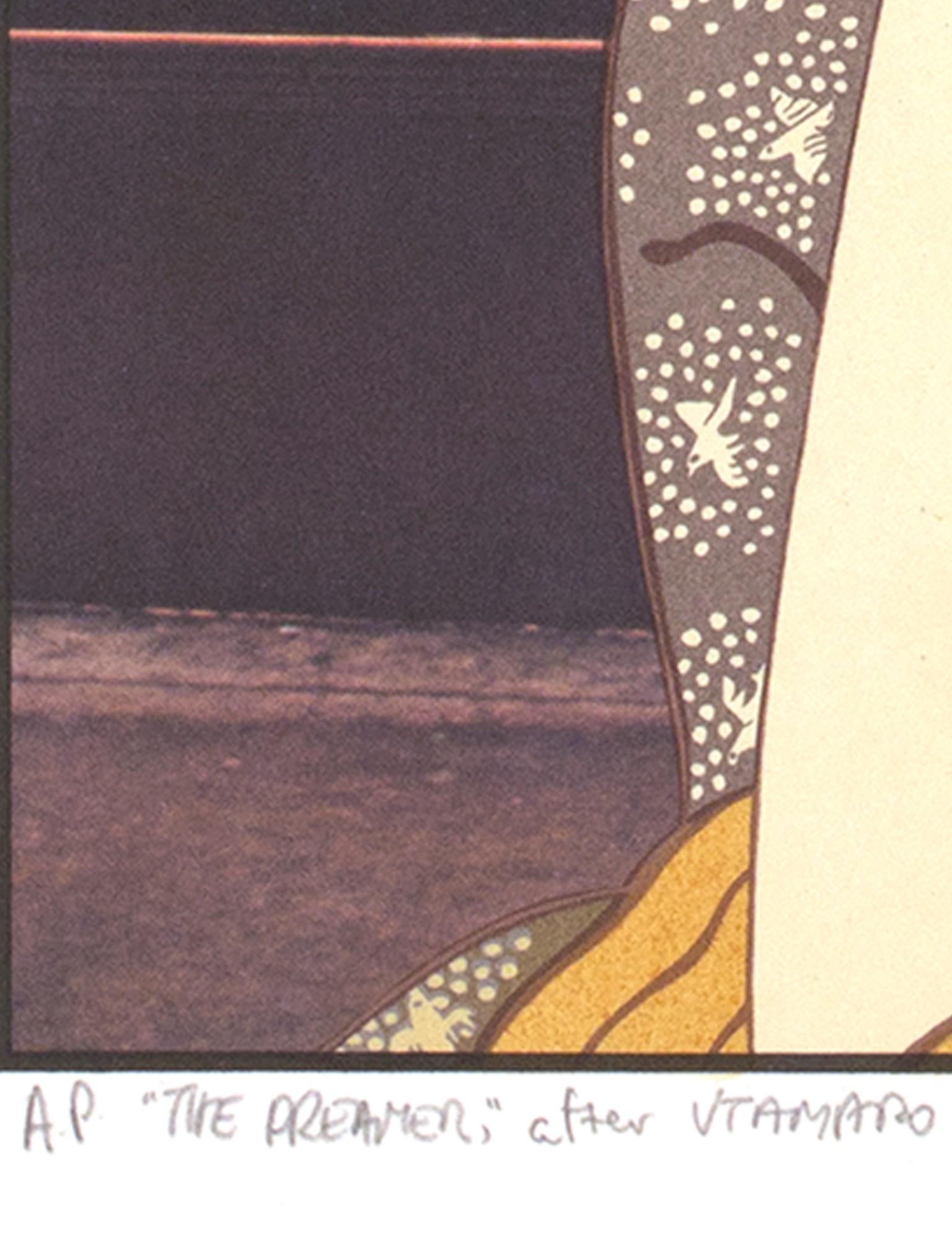 « The Dreamer After Utamaro », lithographie originale en couleur signée par Michael Knigin en vente 2