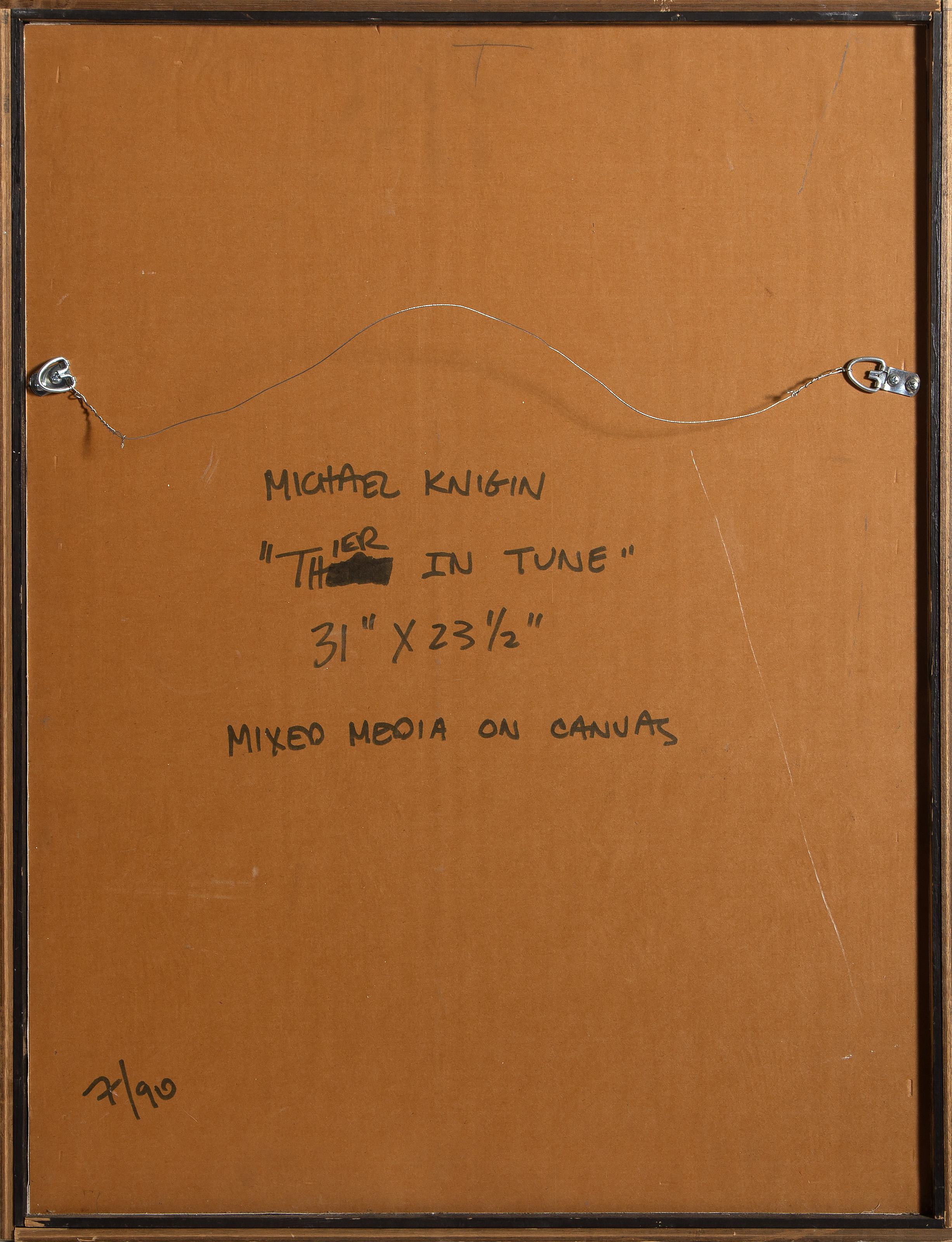 Their in Tune, Pop Art Chromogenic Print on Canvas by Michael Knigin For Sale 3