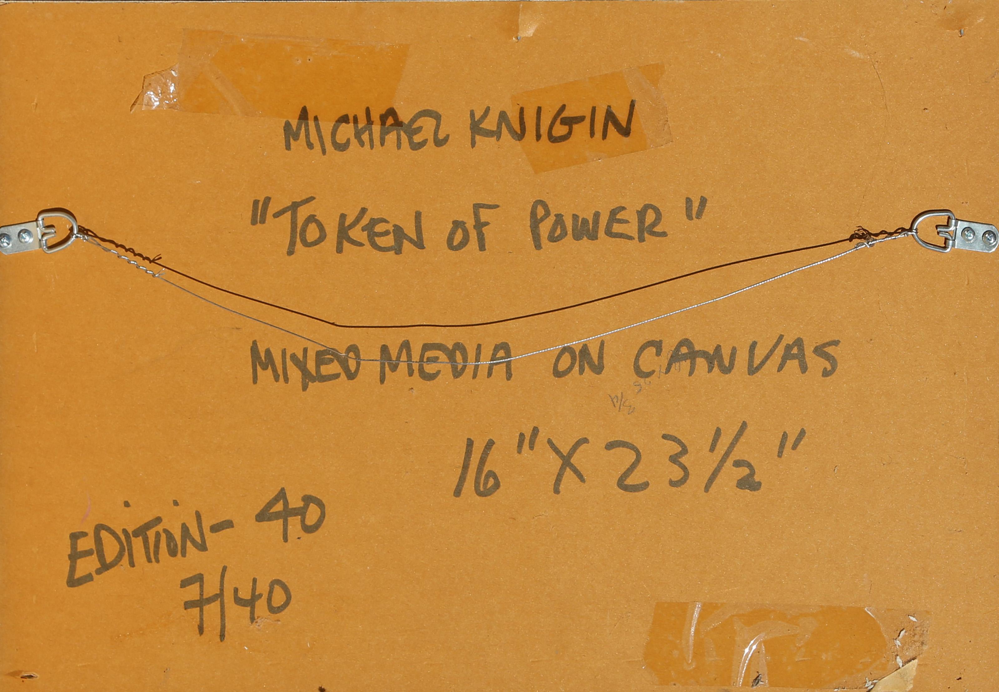 Token of Power, Mixed Media and Digital Print by Michael Knigin For Sale 2