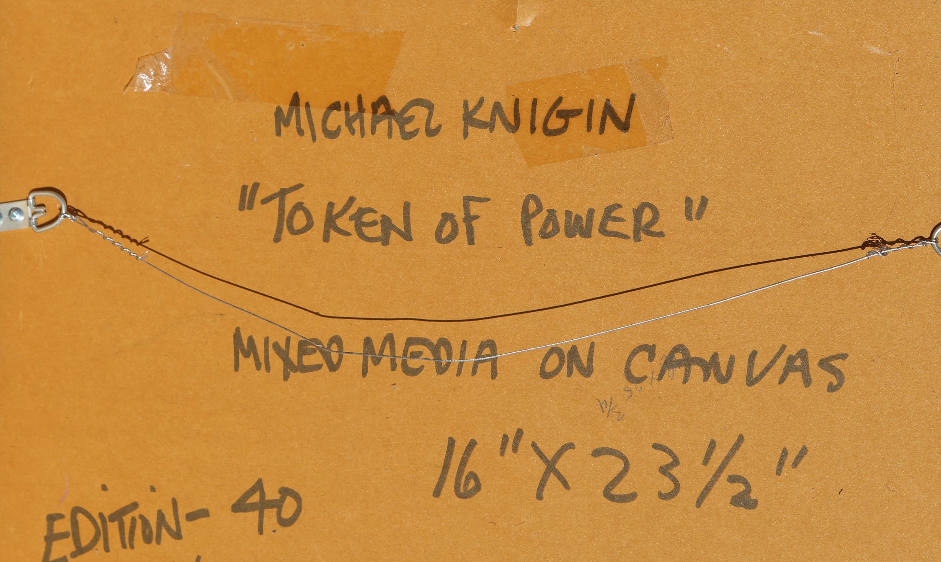 Token of Power, Mixed Media and Digital Print by Michael Knigin For Sale 3