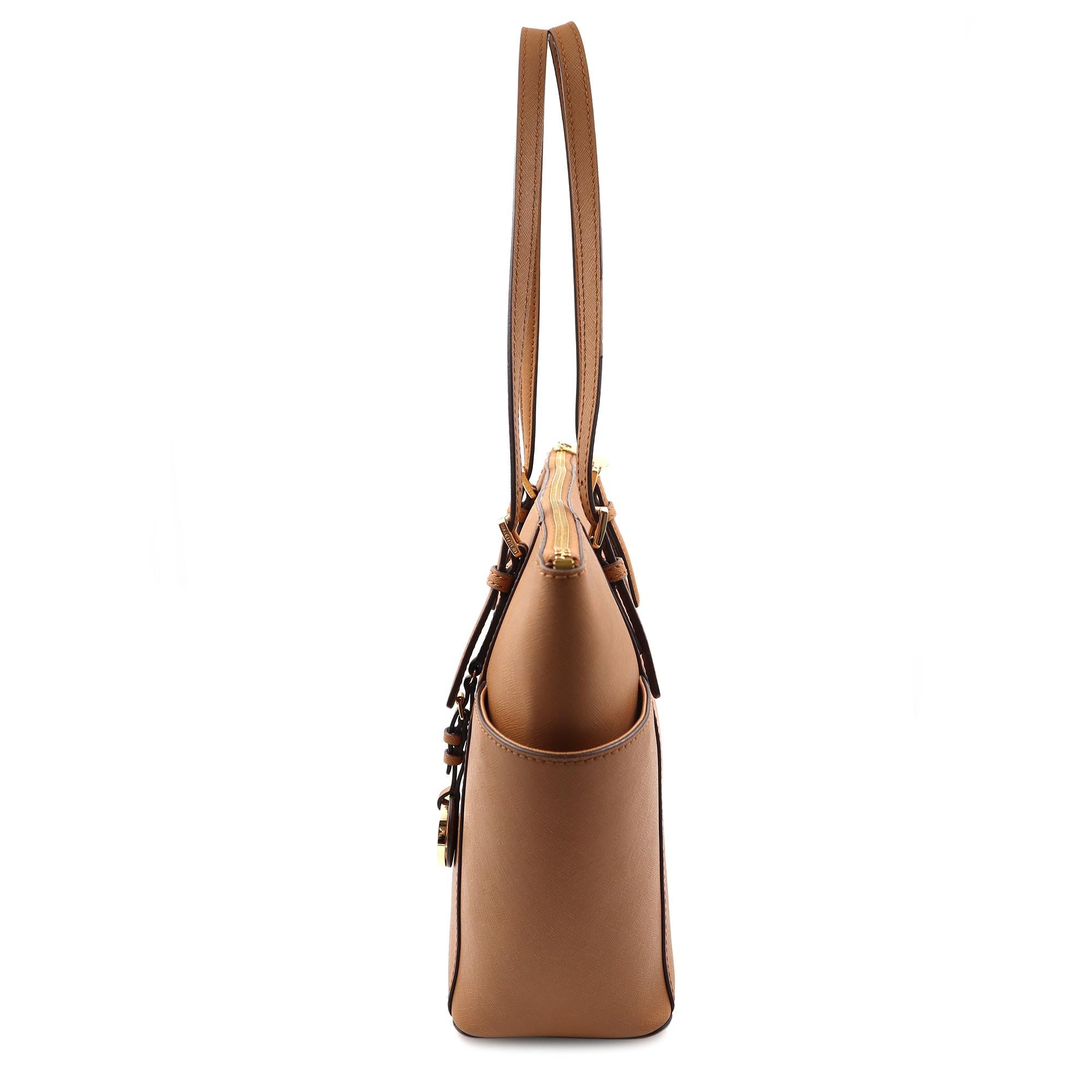 Women's Michael Kors 30F2GTTT8L Jet Set Top-Zip Saffiano Tote Acorn Womens Bag