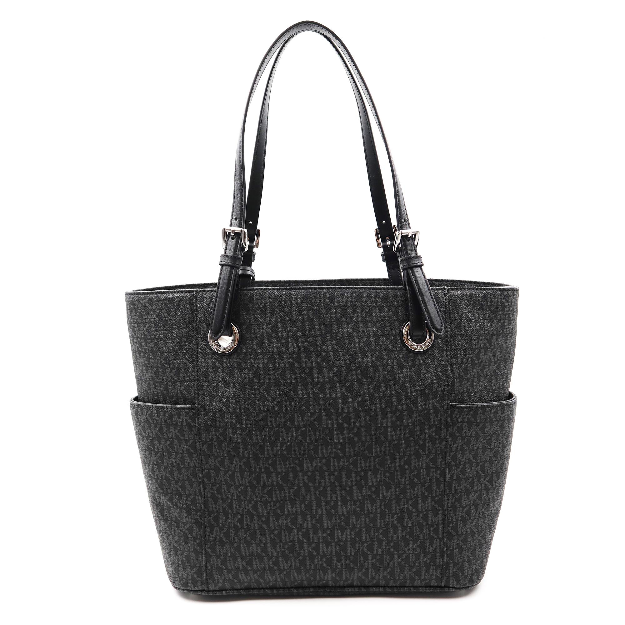 Mk jet set tote black discount