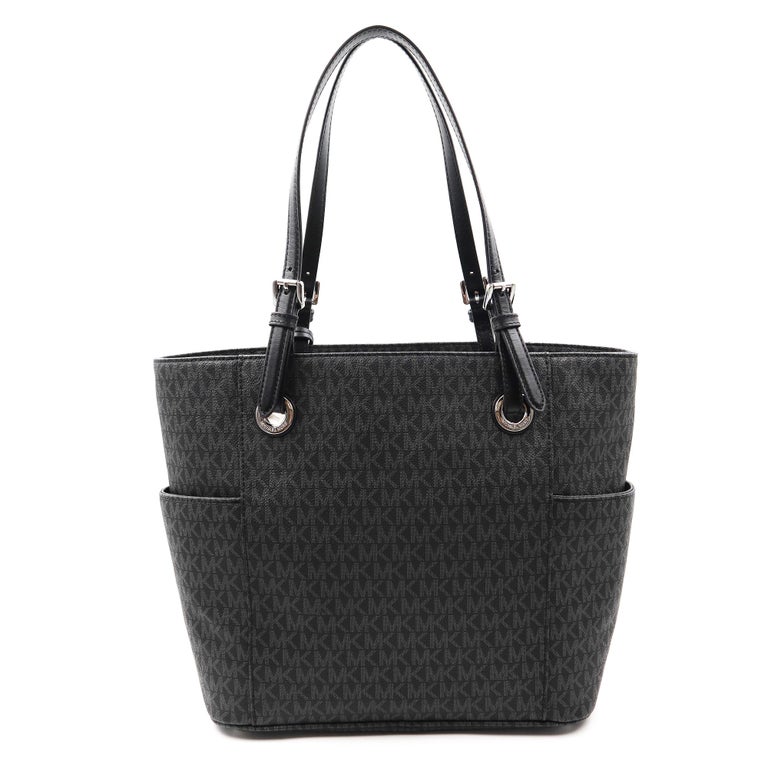 Black Printed Michael Kors Tote Blck Bag