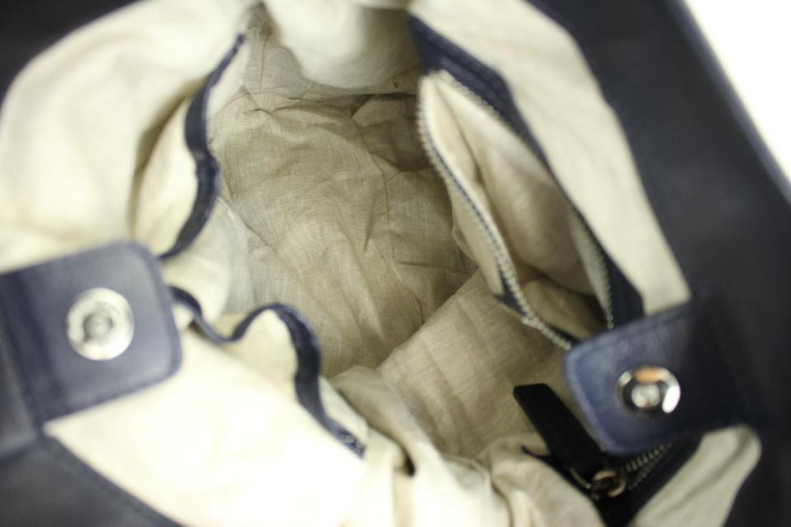 Michael Kors 37mka2617 Blue Leather Hobo Bag For Sale 2