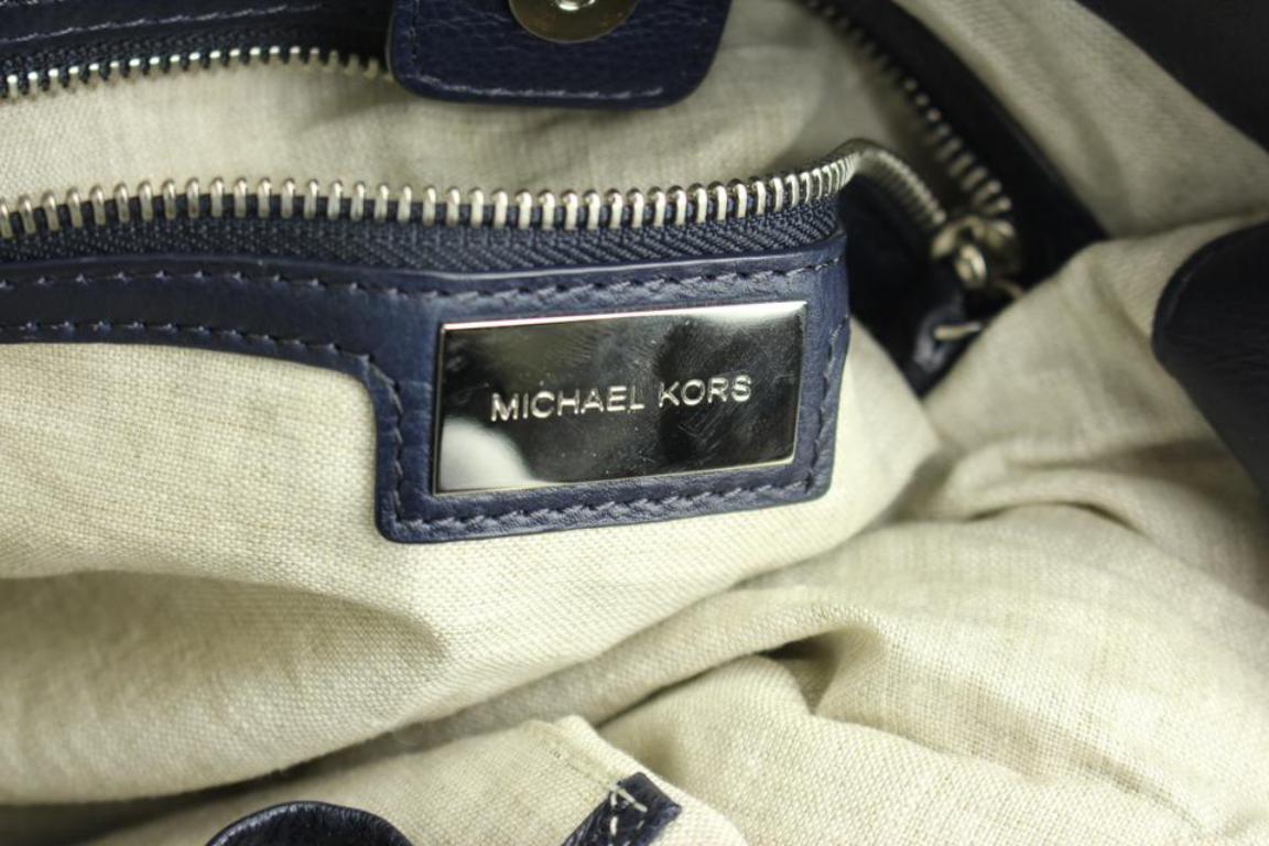 Michael Kors 37mka2617 Blue Leather Hobo Bag For Sale 3