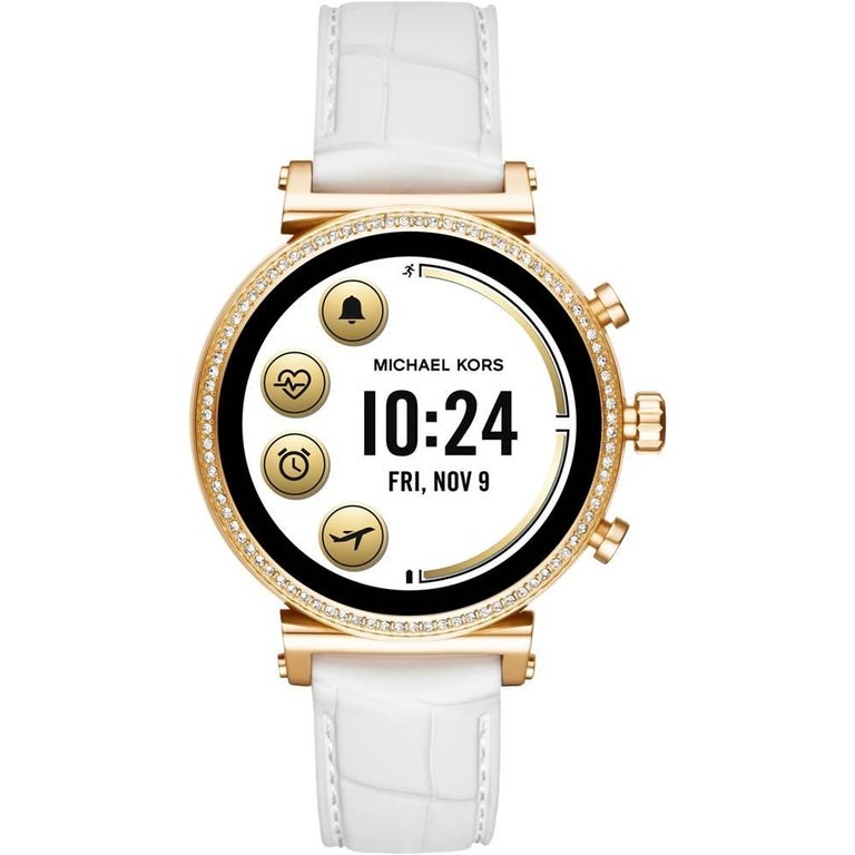 Michael Kors Access Sofie Steel White Band Ladies Touchscreen Smartwatch Mkt5067 For Sale At 1stdibs