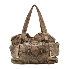 Michael Kors: borsa in pelle effetto pitone beige/nera