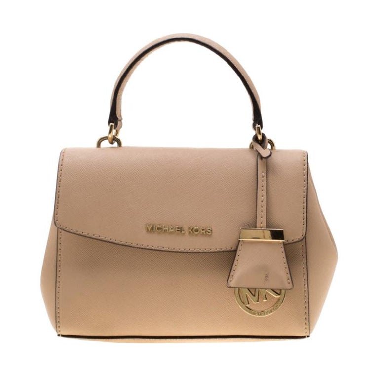 Michael Kors Beige Leather Extra Small Ava Crossbody Bag For Sale at 1stDibs