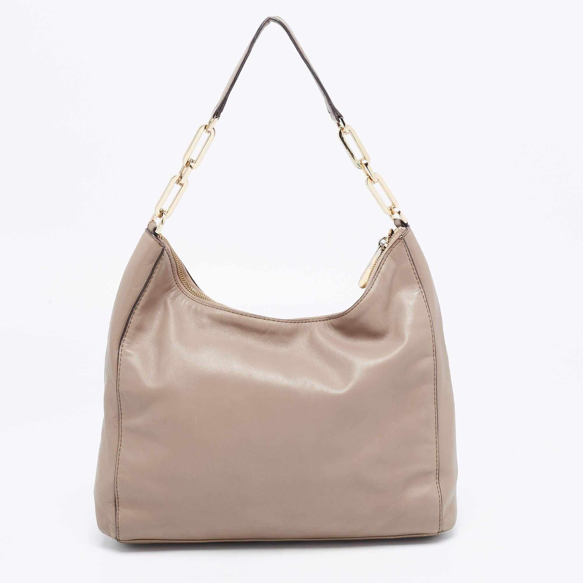 Women's Michael Kors Beige Leather Matilda Shoulder Bag For Sale