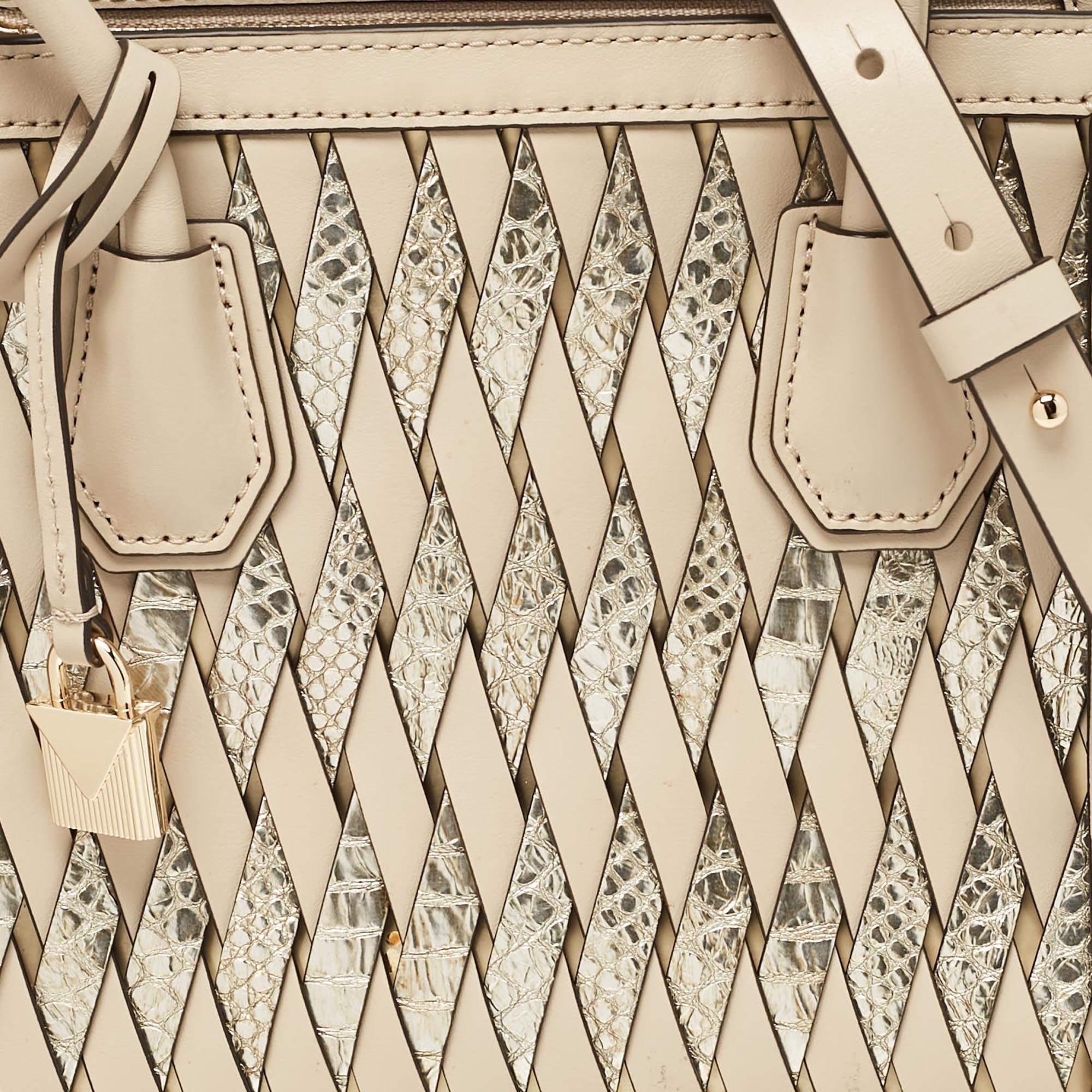 Michael Kors Beige Leather Mercer Studio Tote For Sale 1
