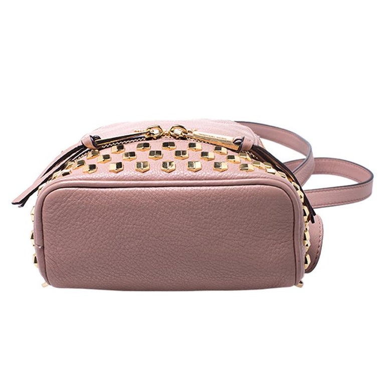 Michael Kors Beige Leather Mini Studded Rhea Backpack For ...