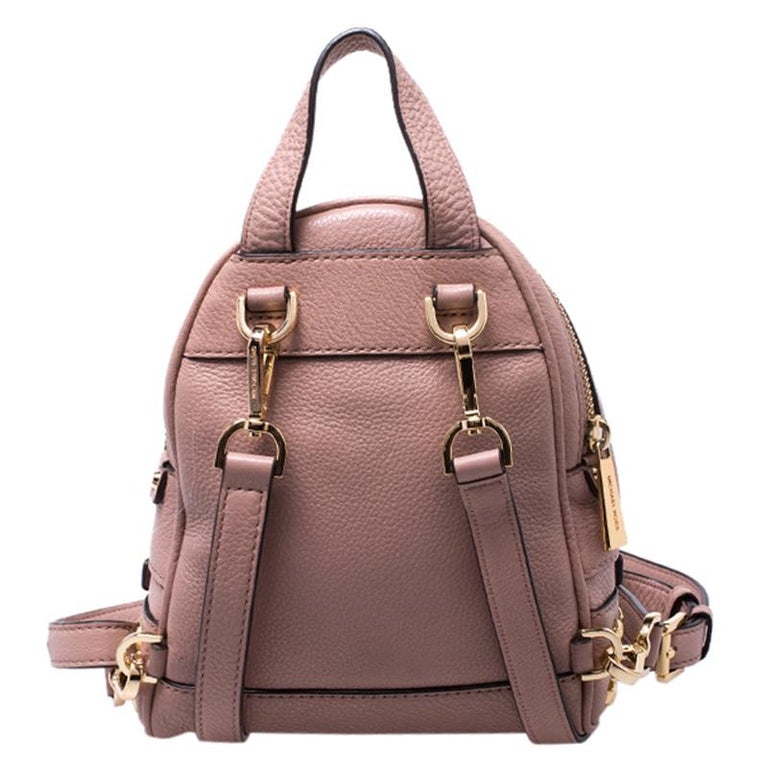 Michael Kors Beige Leather Mini Studded Rhea Backpack For ...