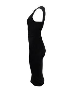 Michael Kors Belt Tie Stretch Dress in Black Viscose