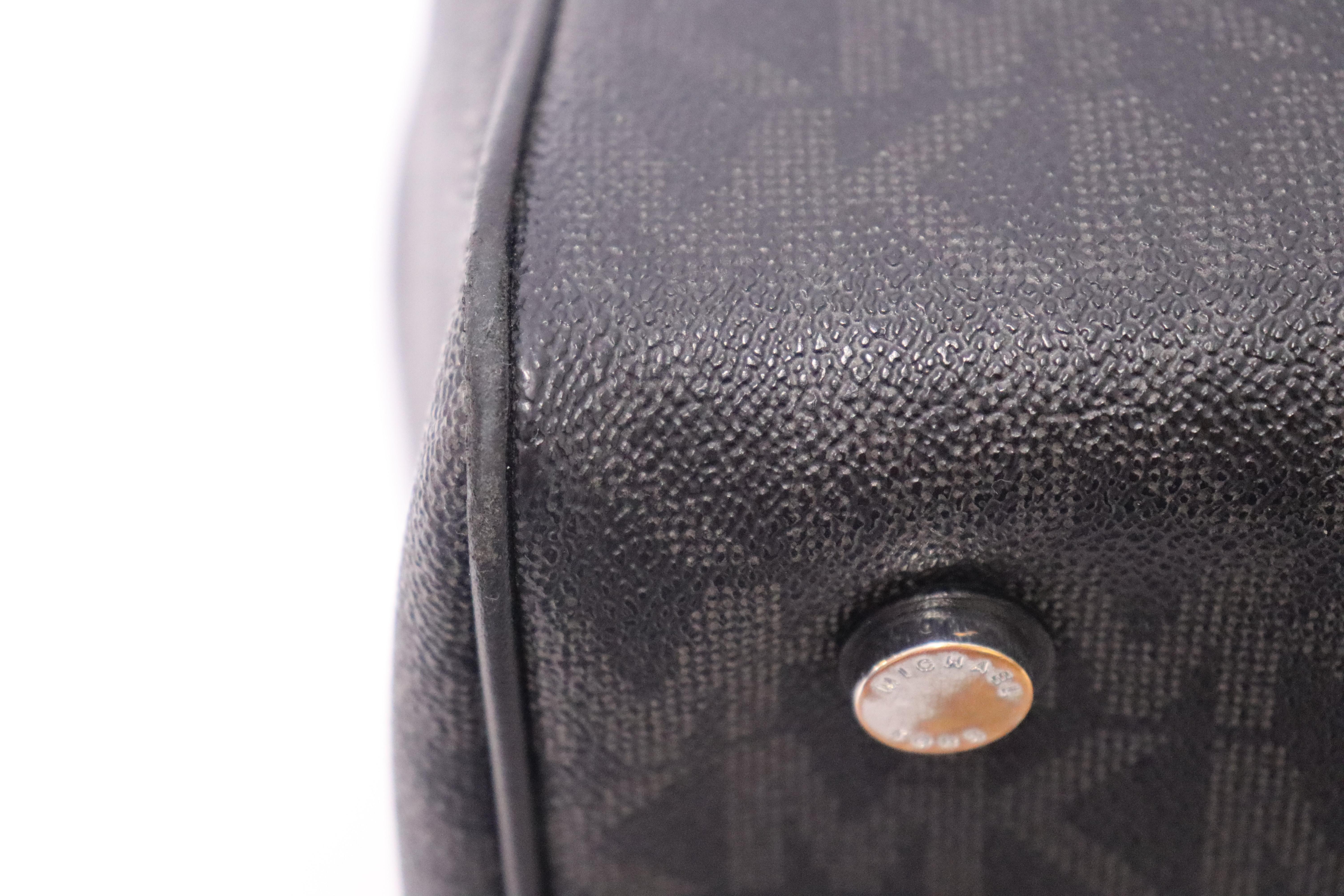 Women's Michael Kors Black and Grey Leather Monogram Handbag