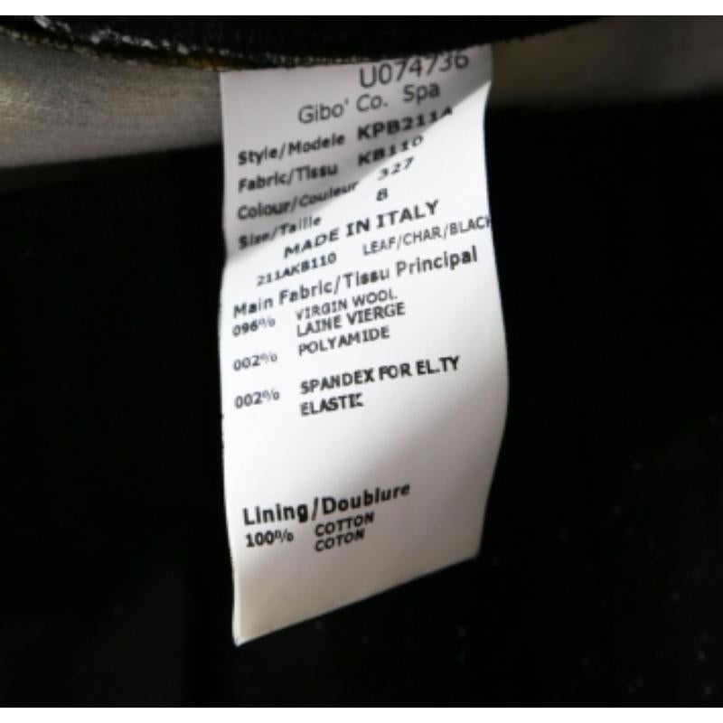 Michael Kors Pantaloni affusolati in lana con stampa Ikkat nera e gialla M. I. In condizioni buone in vendita a Dubai, Al Qouz 2