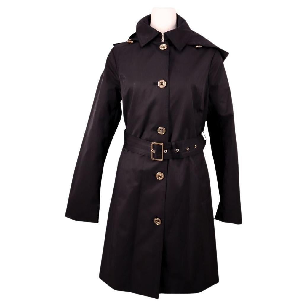 Michael Kors - Cappotto nero con cintura in stile trench - M. in vendita