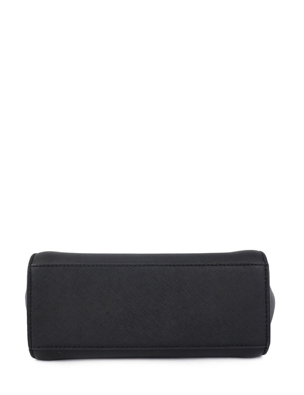 Women's Michael Kors Black Coated Leather Small Crossbody Bag