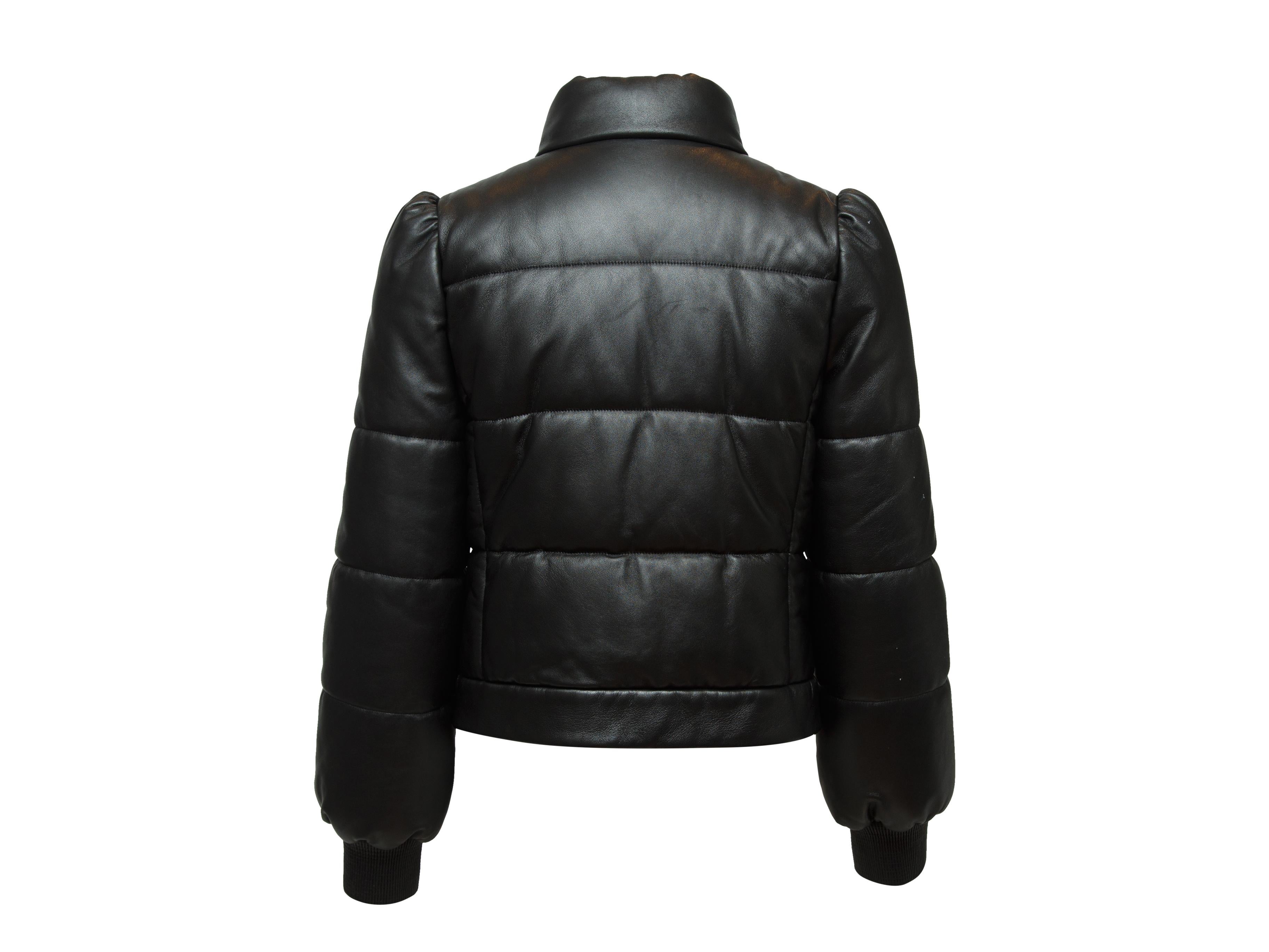 michael kors leather puffer jacket