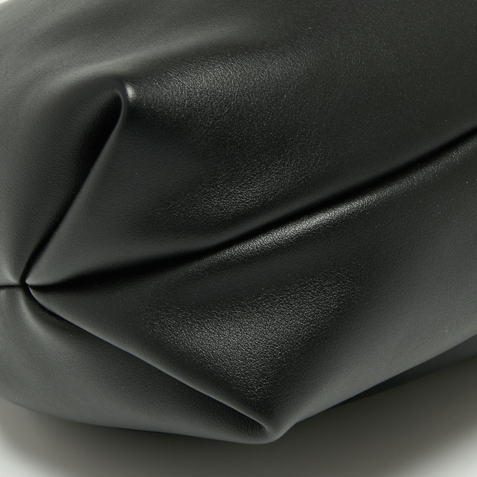 Women's Michael Kors Black Faux Leather Extra-Large Nola Clutch Bag