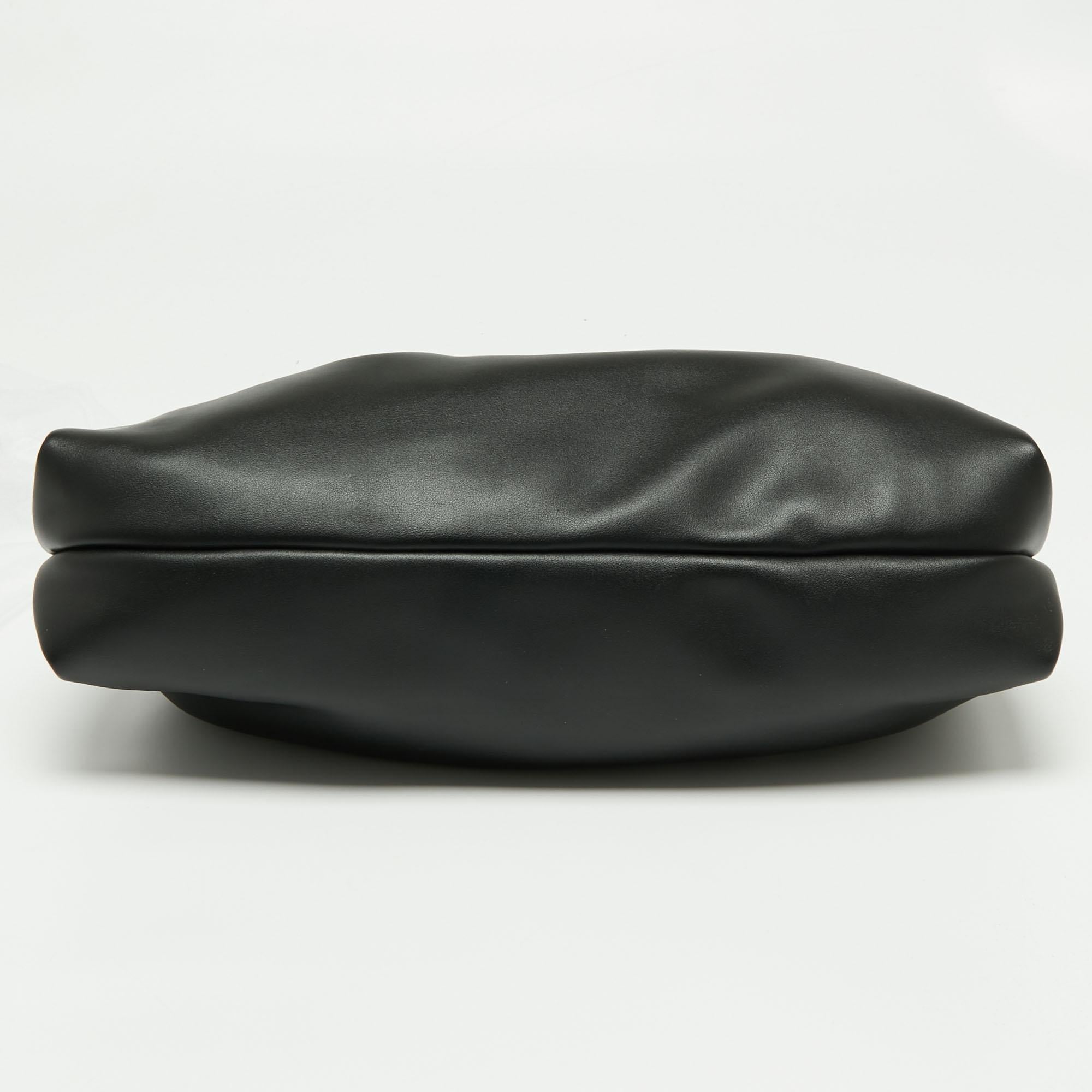 Michael Kors Black Faux Leather Extra-Large Nola Clutch Bag 1