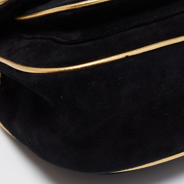 MICHAEL KORS WOMEN FASHION SMALL CROSSBODY BAG HANDBAG SHOULDER PURSE BLACK  GOLD