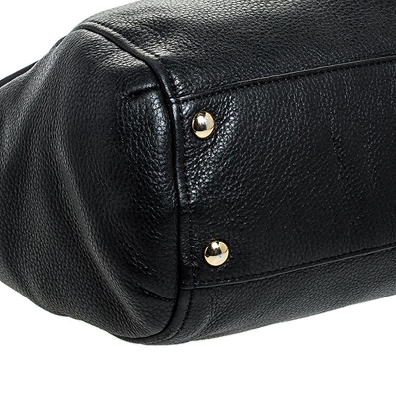 MK black leather handbags