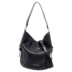 Used Michael Kors Black Leather Elana Shoulder Bag