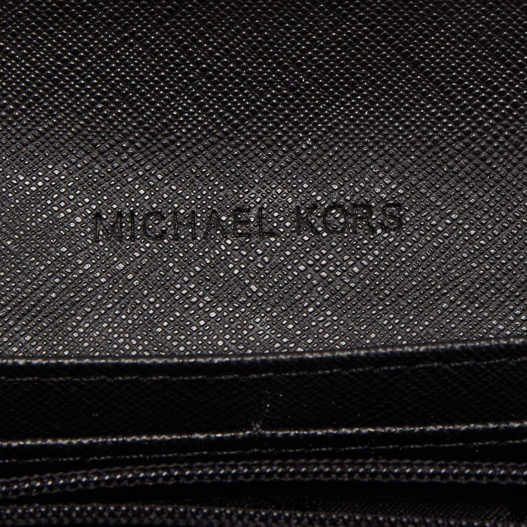 Michael Kors Black Leather Flap Continental Wallet 2