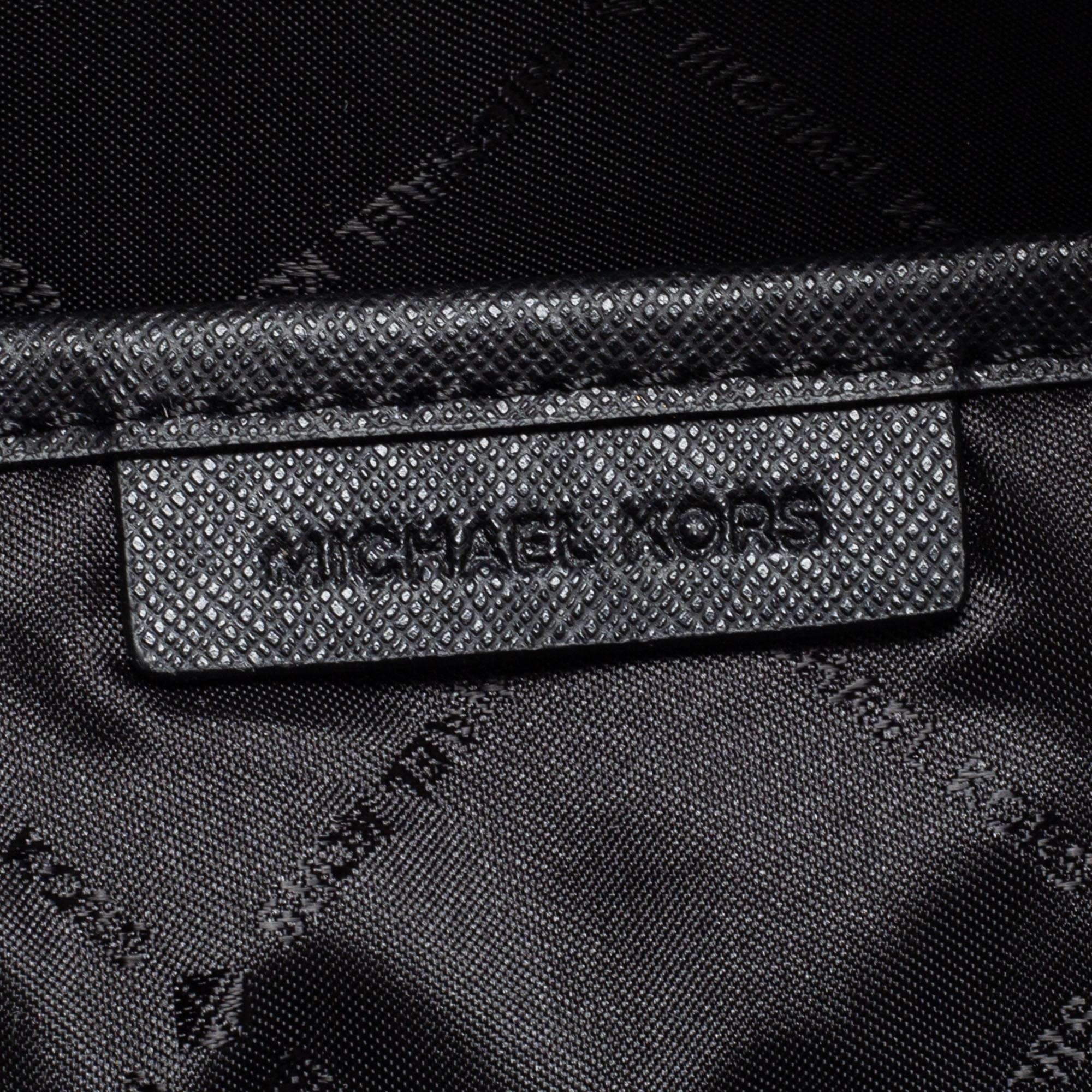 Michael Kors Black Leather Jet Set Crossbody Bag 4
