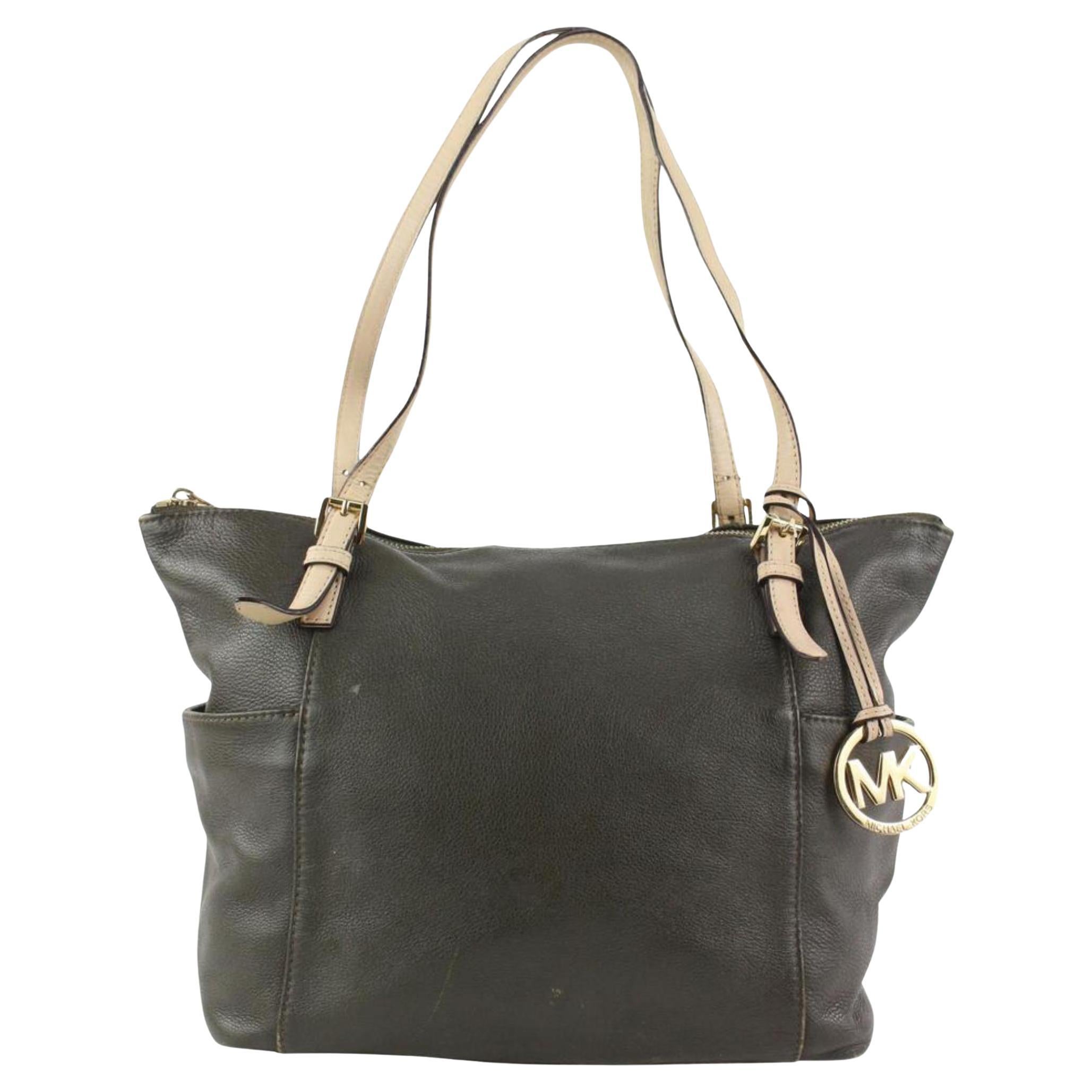 michael kors black leather purse