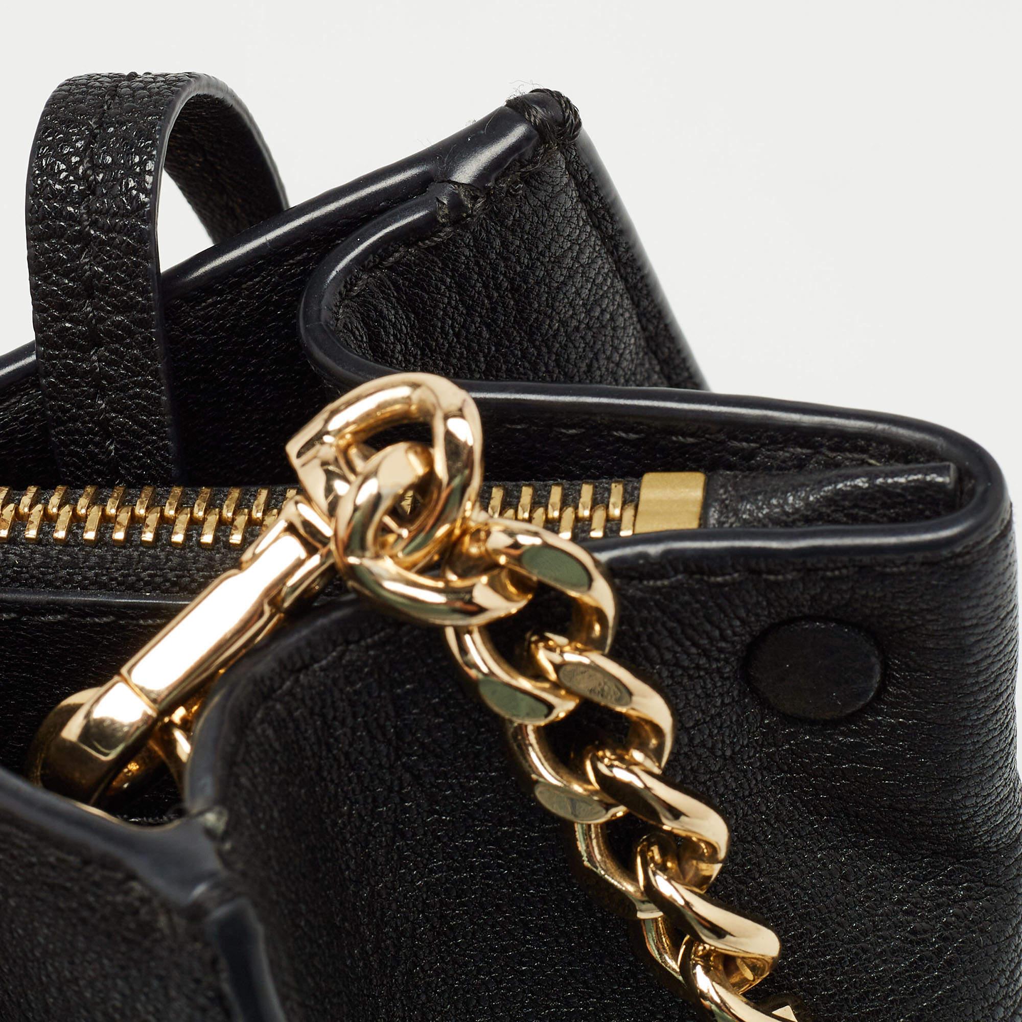 Michael Kors Black Leather Medium Alessa Satchel 2
