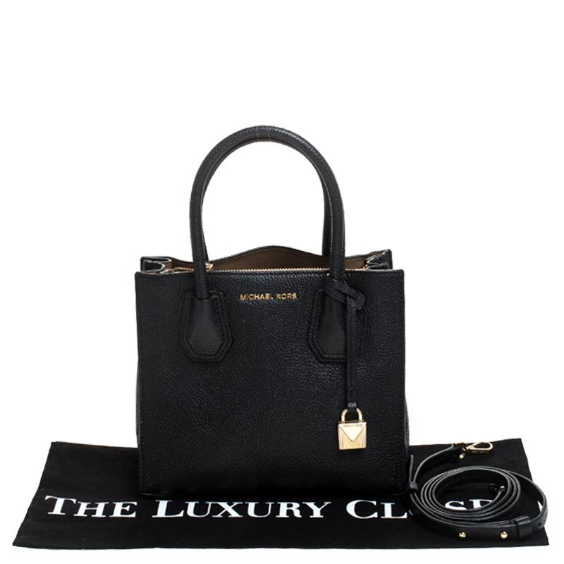 Michael Kors Black Leather Mini Mercer Tote 4