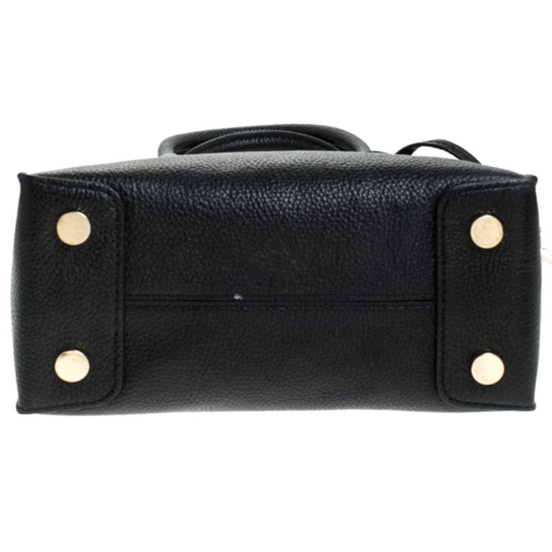 Michael Kors Black Leather Mini Mercer Tote In Good Condition In Dubai, Al Qouz 2