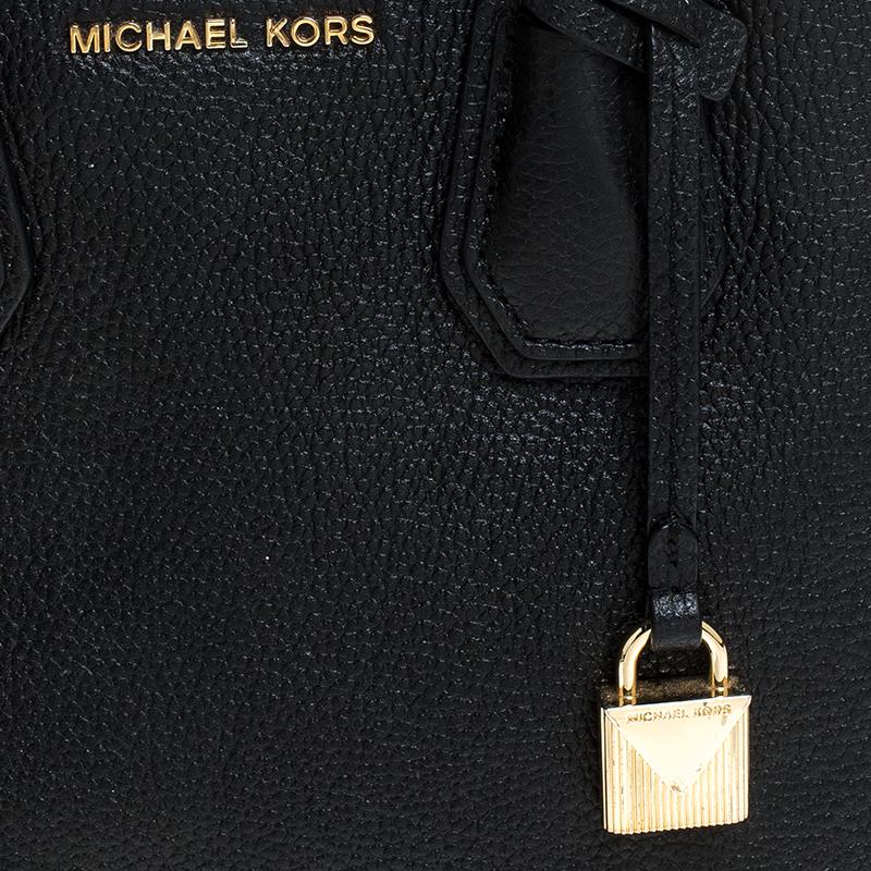 Women's Michael Kors Black Leather Mini Mercer Tote
