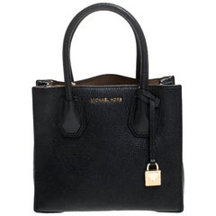 Michael Kors Black Leather Mini Mercer Tote