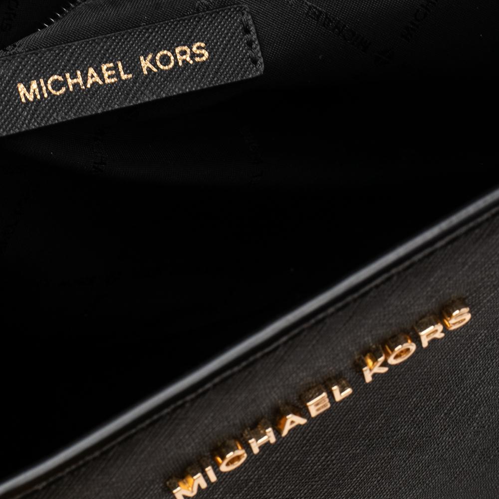 Michael Kors Black Leather Selma Satchel For Sale 2