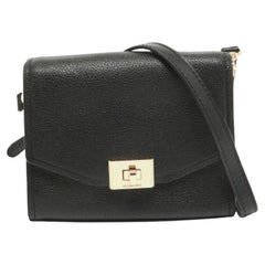 Michael Kors XS Cassie Umhängetasche aus schwarzem Leder