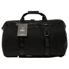 Michael Kors Black Nylon and Leather Kent Convertible Backpack to Duffel Bag