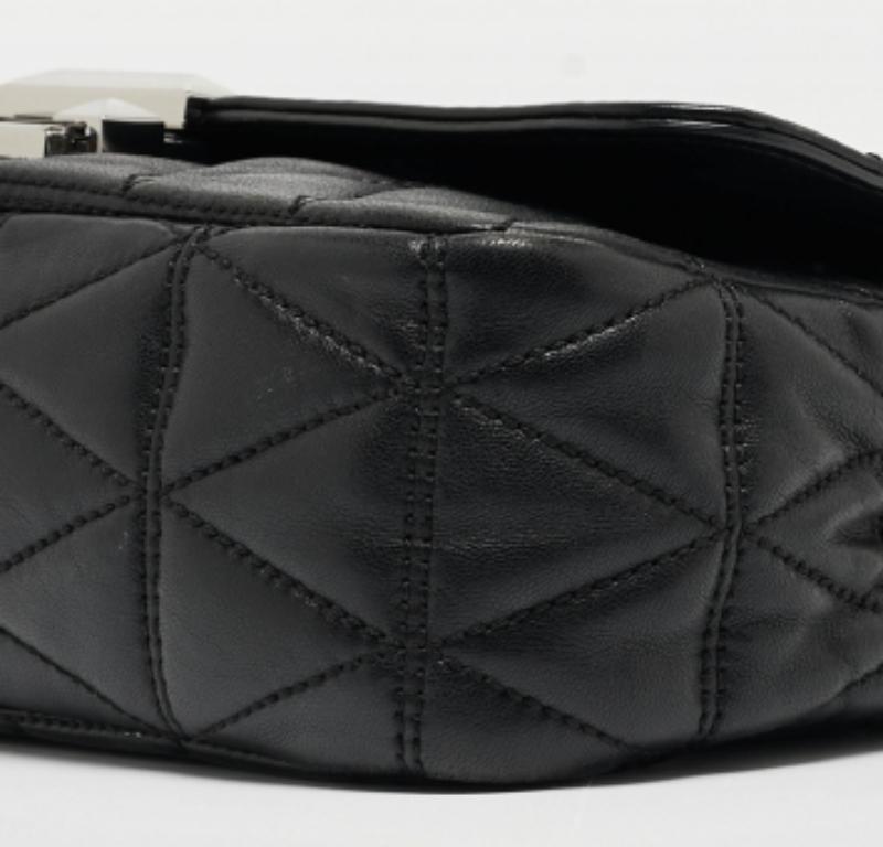 Michael Kors - Grand sac à bandoulière Sloan en cuir matelassé noir 2