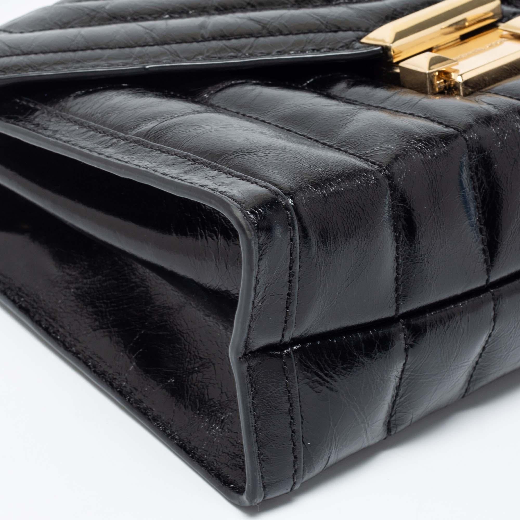 Michael Kors Black Quilted Leather Whitney Shoulder Bag 3