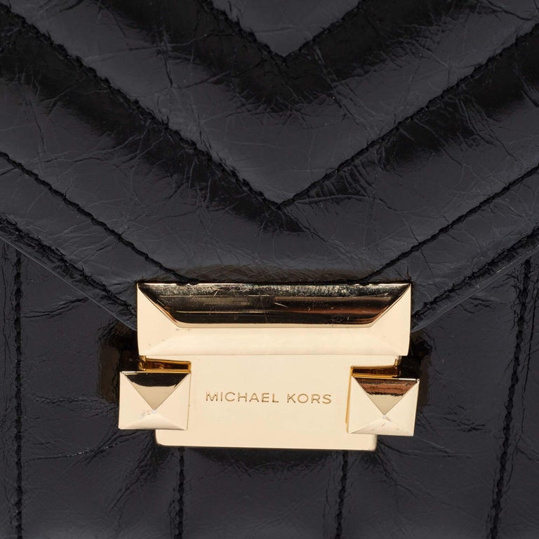 Michael Kors Black Quilted Leather Whitney Shoulder Bag For Sale at 1stDibs