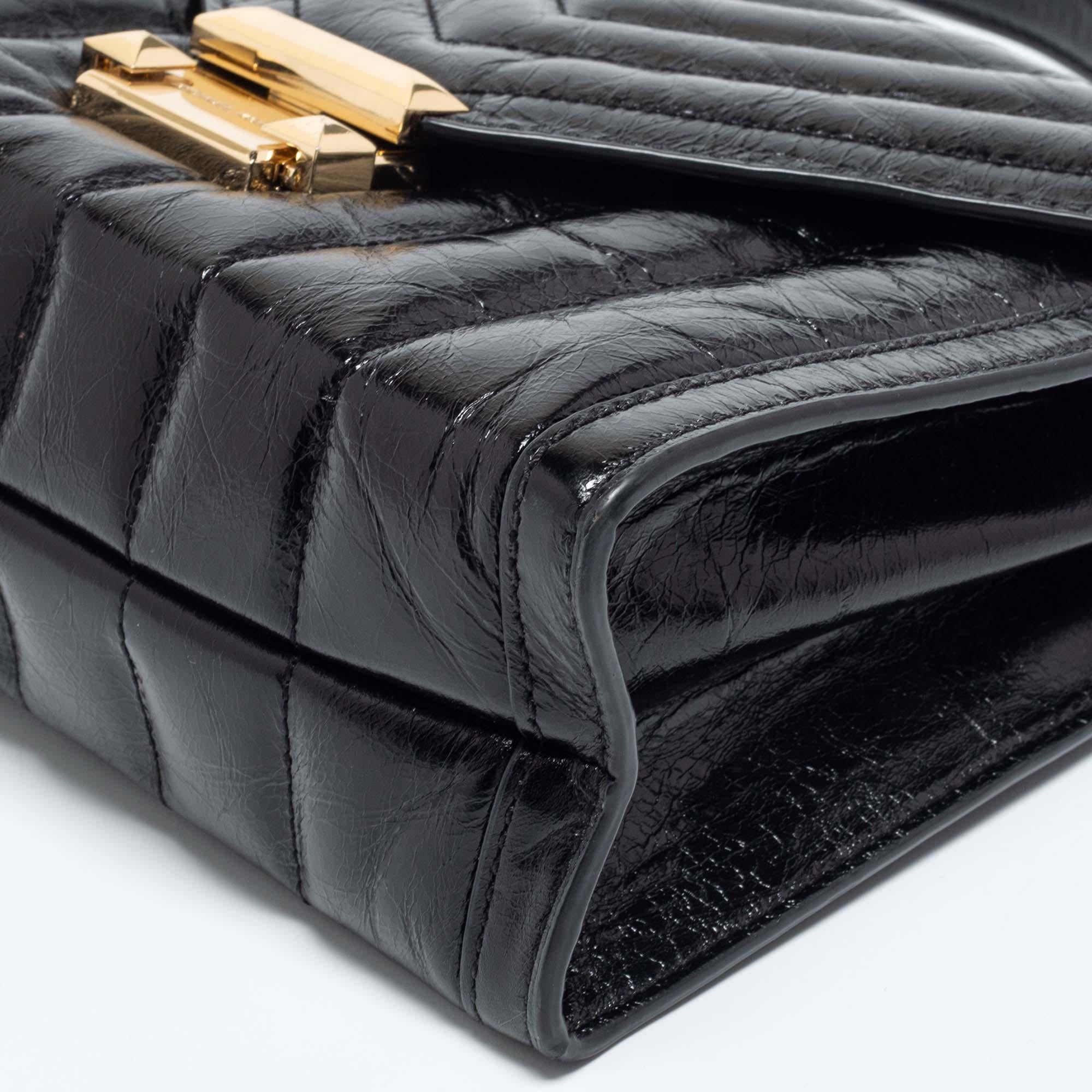 Michael Kors Black Quilted Leather Whitney Shoulder Bag 2