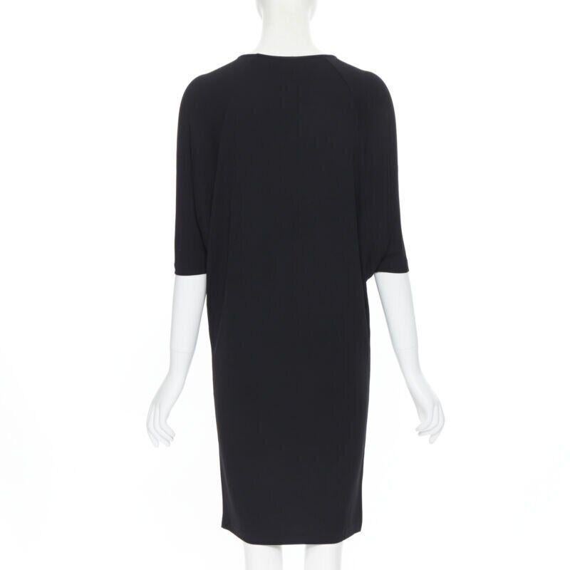 MICHAEL KORS robe décontractée chauve-souris en rayonne spandex noir et stretch US0 XS en vente 1