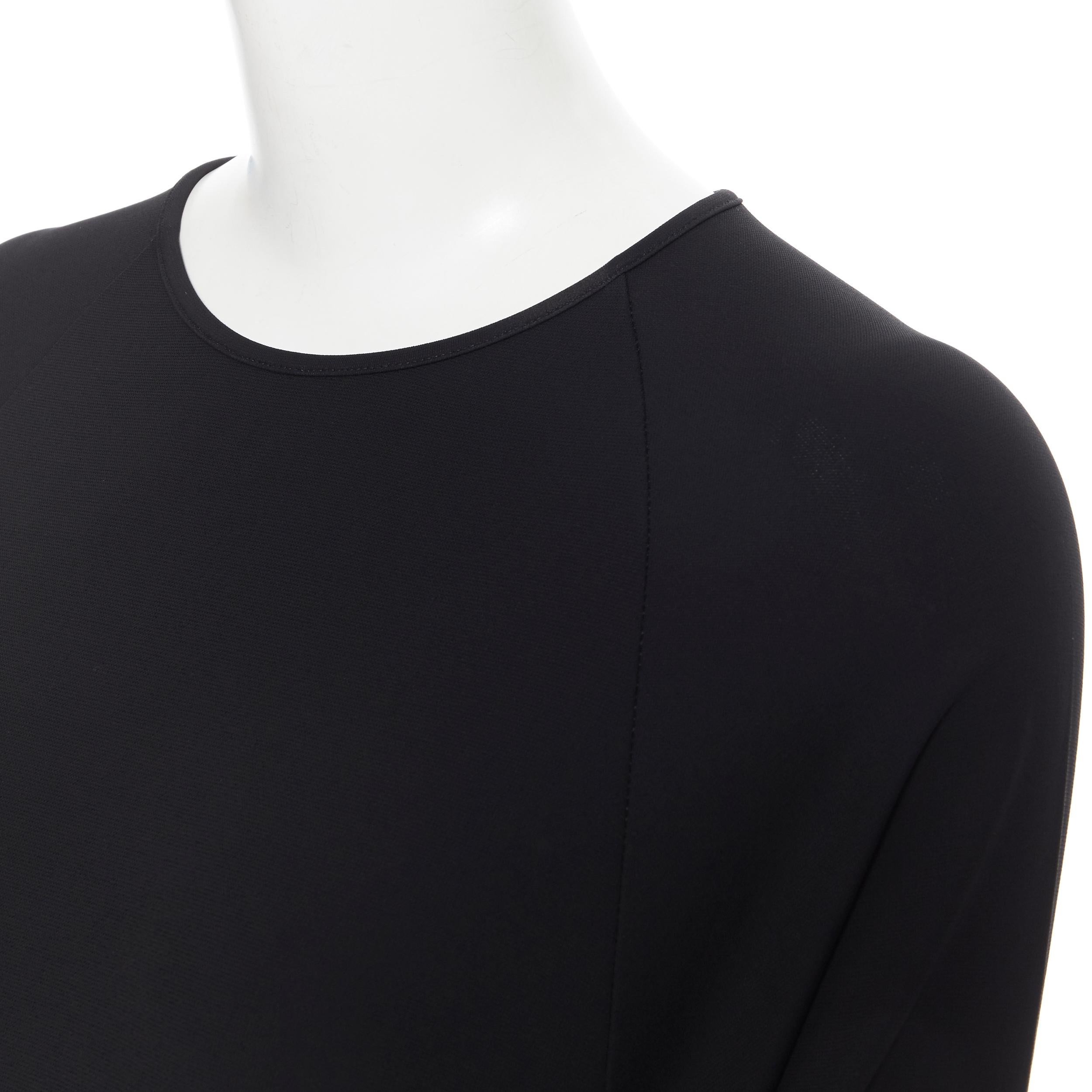 MICHAEL KORS black rayon spandex batwing stretch fit casual dress US0 XS 1