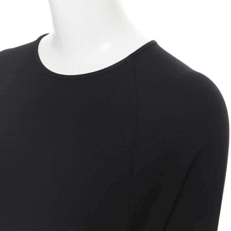 MICHAEL KORS black rayon spandex batwing stretch fit casual dress US0 XS For Sale 3