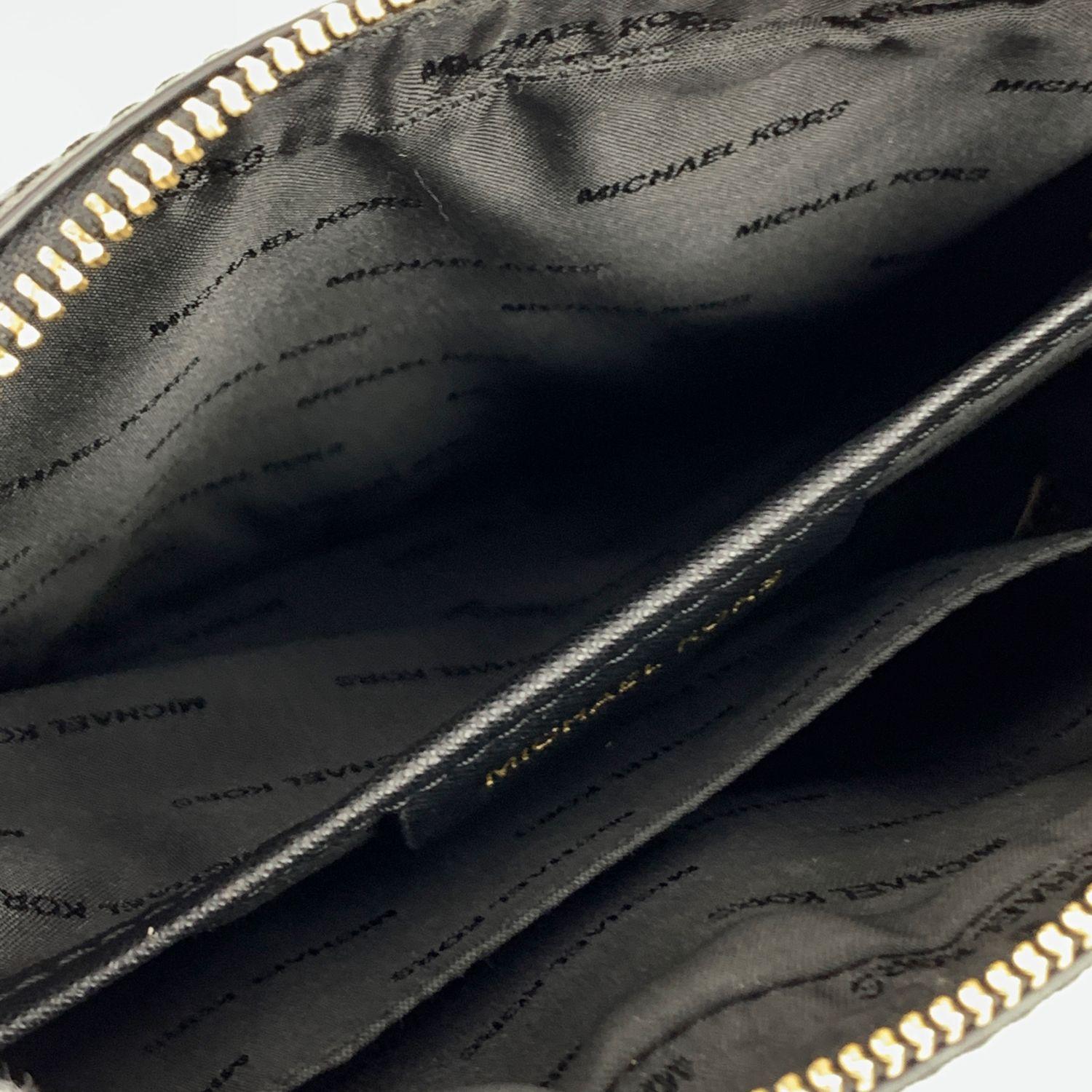 Michael Kors Black Saffiano Leather Jet Set Zip Crossbody Bag 2