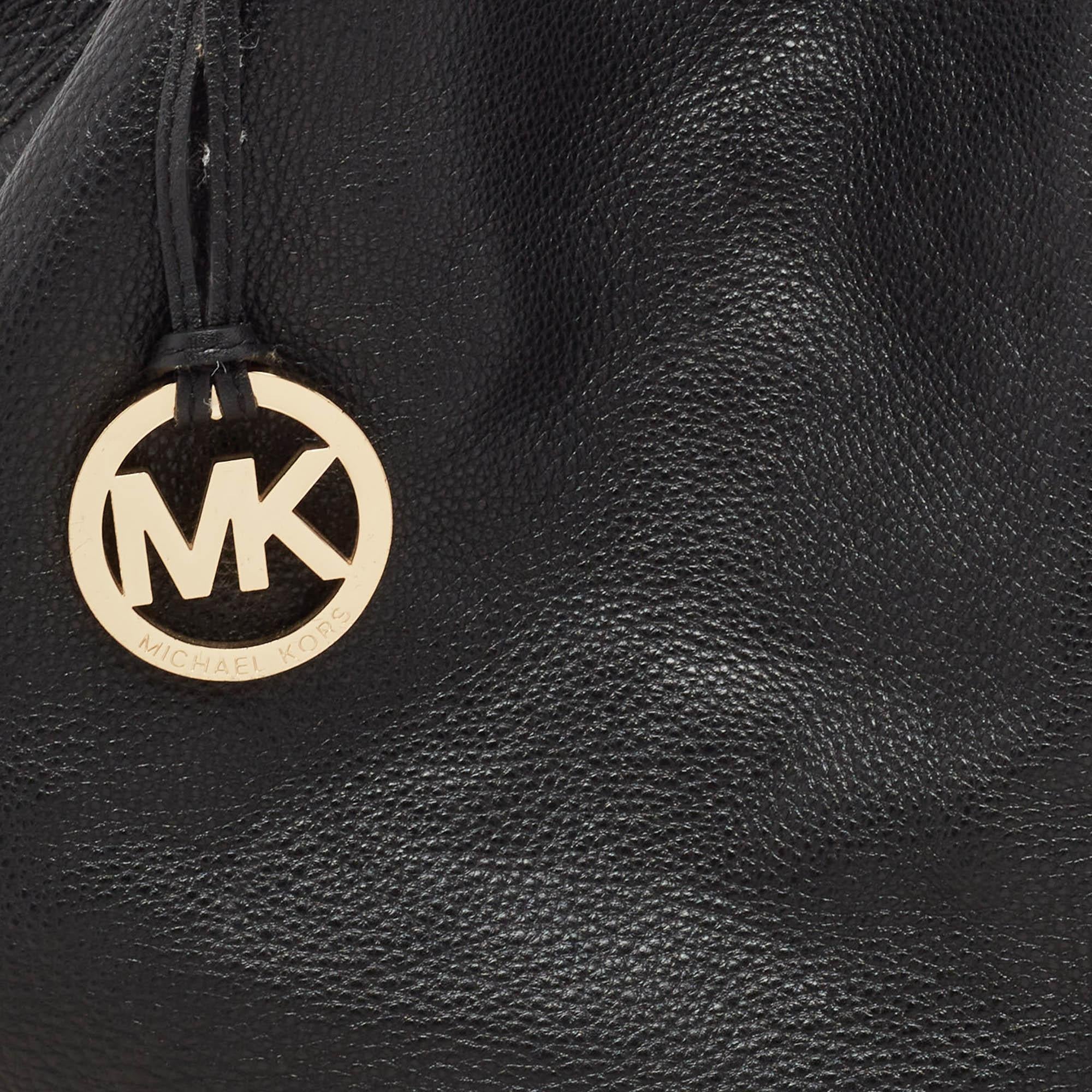 Michael Kors Black Soft Leather Colgate Tote 1
